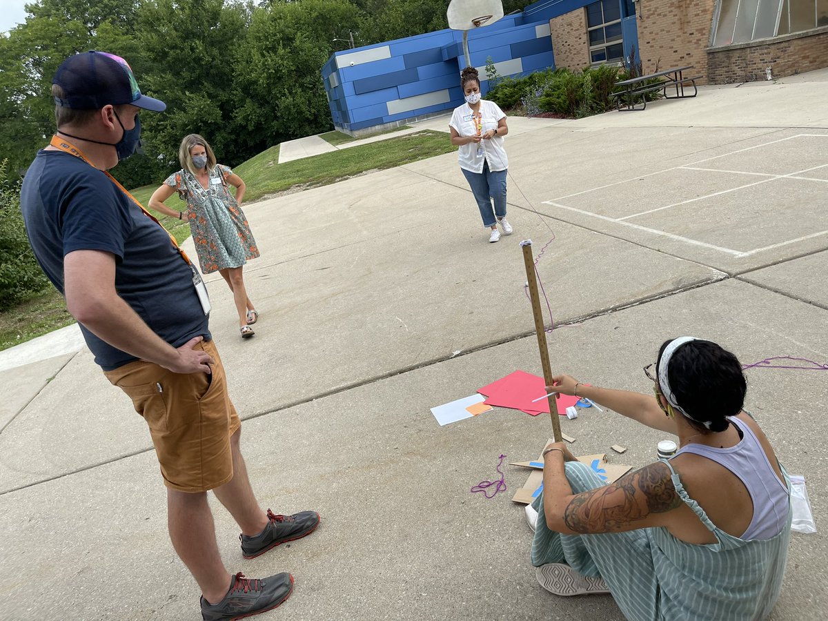HattMr's tweet photo. So excited to start the year with our wonderful, kind, and creative staff at @A2STEAM. Amazing to see all of the different solutions to our #makercentered #teambuilding challenge! @A2SchoolsSuper @A2schools https://t.co/9Dt7b4mh4F