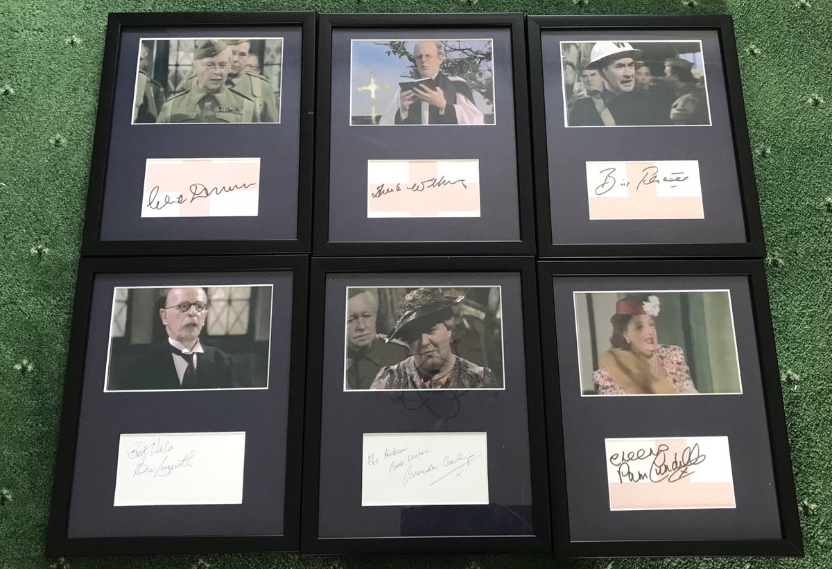 Some Autographs collected over the years, that I’ve started to frame now.
This is mainly Dad’s Army and afew It Ain’t Half Hot Mum signed Autographs. There’s more to come later…..
#dadsarmy #ItAintHalfHotMum #BBCComedy #SignedAutographs
