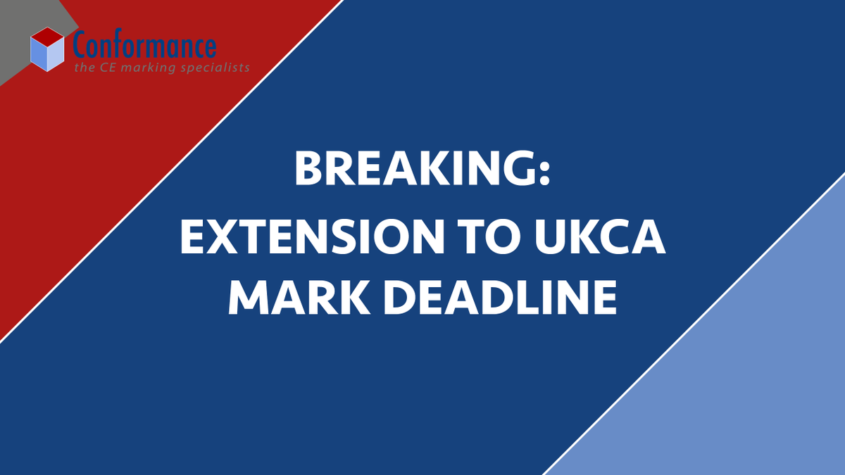 ConformanceLtd's tweet photo. Breaking: @beisgovuk released this morning that the deadline for goods to be UKCA marked will be extended to the 1st January 2023.
Read more: https://t.co/vIeQTvLhwt https://t.co/jkX3TAtAez