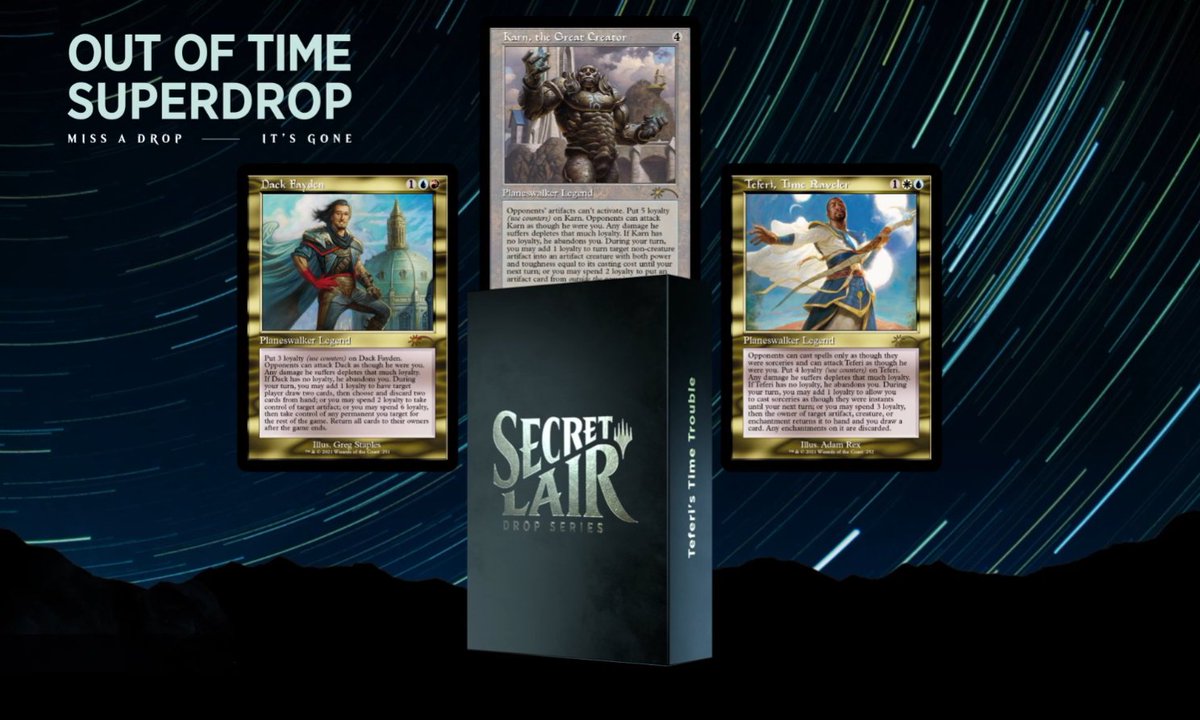 ディミーア家の食卓 を管理する者 オリバ على تويتر Secret Lair Teferi S Time Trouble ダク フェイデン Dack Fayden 大いなる創造者 カーン Karn The Great Creator 時を解す者 テフェリー Teferi Time Raveler の旧枠プレインズ ディミーア家の食卓 を管理する者 オリバ على تويتر Secret Lair Teferi S Time Trouble ダク フェイデン Dack Fayden 大いなる創造者 カーン Karn The Great Creator 時を解す者 テフェリー Teferi Time Raveler の旧枠プレインズ