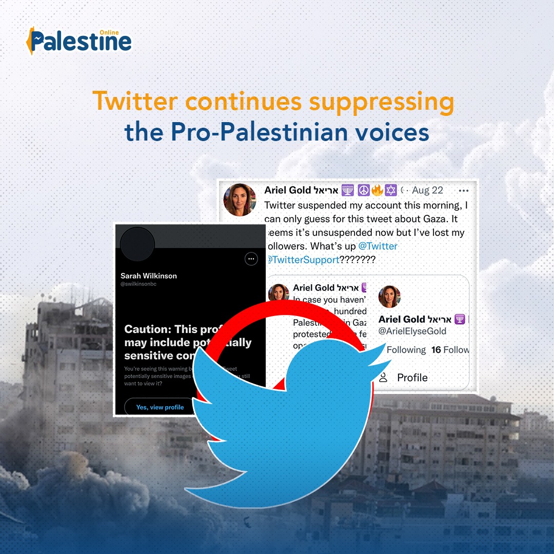 TInsidePal's tweet photo. Twitter suspended the account of CODEPINK's national co-director, Ariel Gold and restricted the account of Pro-Palestine activist Sarah Wilkinson after posting about the Israeli targeting of Gaza protesters.
#EndDigitalExecution https://t.co/HOTL7luIvb