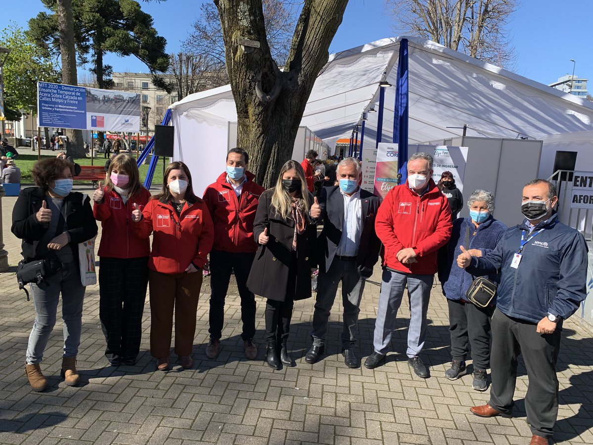 Ahora, autoridades de la Región del Biobío dan inicio a la feria “Elijo Pyme” que se desarrollará el la Plaza de la Independencia en #Concepción. Esta misma feria se replicará en #Arauco y la provincia del #Biobío. Les invitamos a visitarla y apoyar a nuestras #Pymes 💪
