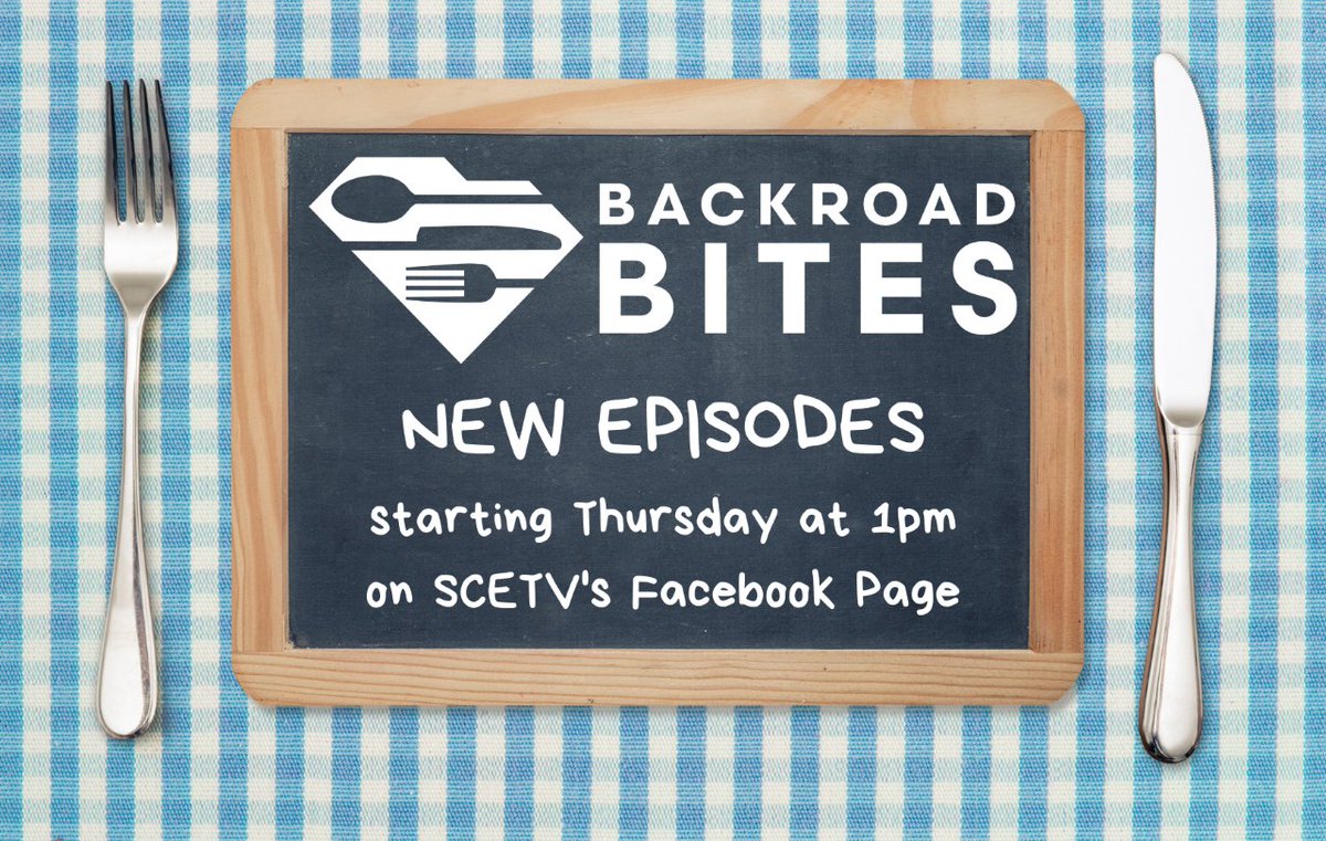 SCETV's tweet photo. Who's ready for another season of delicious food, family traditions and that unmistakable South Carolina charm? #BackroadBites returns Thursday at 1 p.m. on the South Carolina ETV Facebook page! #SCETVDigital https://t.co/vLQ4BXhxyI