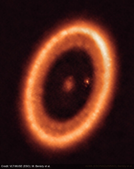 apod's tweet photo. [RPT] PDS 70: Disk, Planets, and Moons: https://t.co/qnRZjZXyQc by VLT/MUSE (@ESO ); M. Benisty et al. https://t.co/Pem1NRsmBW