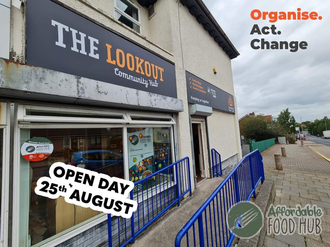 Come along on Wednesday to our open day at  The Lookout - Community Hub in Raffles between 10am - 12pm. Drop off a donation or have a chat to one of the team about signing up for the Affordable Food Hub!