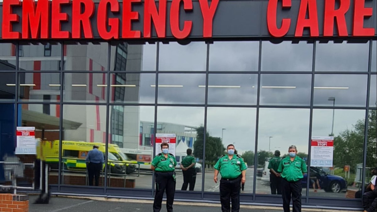 This #ThankYouThursday we're recognising and celebrating our fantastic <a href="/stjohnambulance/">St John Ambulance England</a> colleagues who have been supporting our ED teams since the start of the pandemic. 

⭐️Together they've volunteered an astonishing 9,414 hours - thank you!⭐️

(L-R: Julie, Lee and Mark)