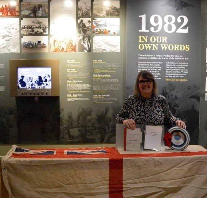FIMuseum's tweet photo. Yesterday we took possession of several items relating to HMS Active, kindly donated by Mark Davis who served on her during the 1982 war.
The items include the Battle ensign which flew from the main mast.
#falklands #falklandislands #falklandswar #1982War https://t.co/HPUJroSgOC
