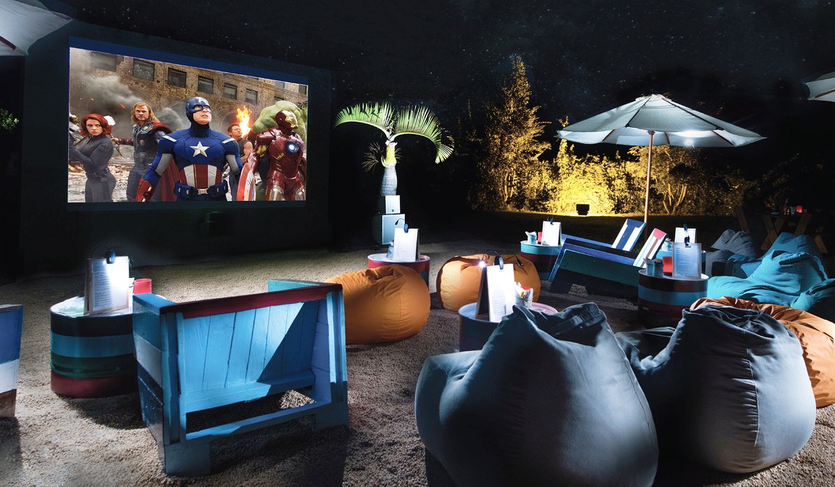 Shanti_Maurice's tweet photo. Fancy an outdoor movie? Beanbag check, popcorn check, beverage check, evening stars check, latest movies check. At Shanti Maurice Resort &amp; Spa we tick all the cinema boxes. #ShantiMaurice #RumShed #ShantiCollection #OutdoorCinema #Mauritius #BubbleInParadise https://t.co/3rZ0EkmXh6