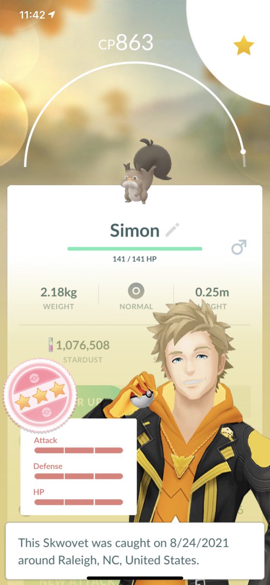 clarke_khiry's tweet photo. @PokemonGoApp Got a perfect!! Having tons of fun!!! https://t.co/H2KIWhVSCr