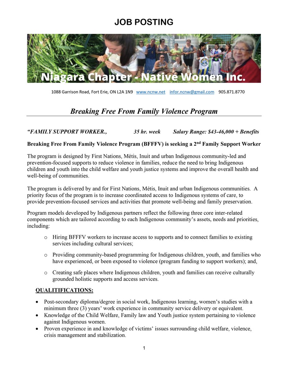 yitncnw's tweet photo. We are seeking another Family Support Worker for our Breaking Free from Family Violence. Information is provided below. https://t.co/AGHj4xHGkZ