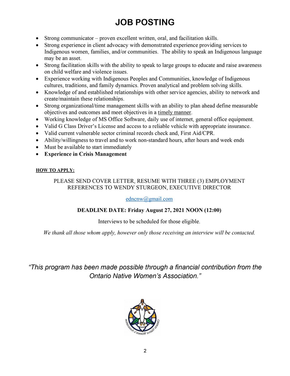 yitncnw's tweet photo. We are seeking another Family Support Worker for our Breaking Free from Family Violence. Information is provided below. https://t.co/AGHj4xHGkZ