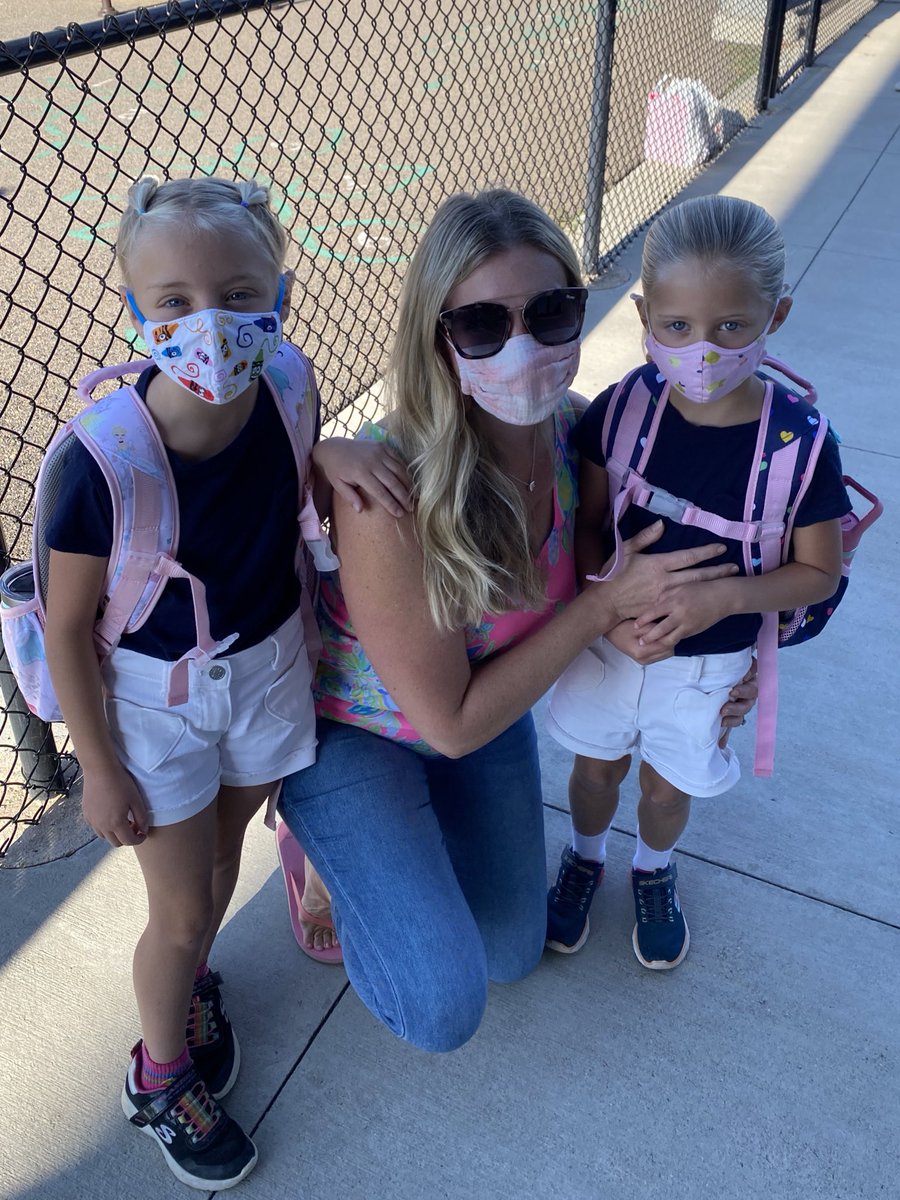 No muss, no fuss! We mask it at school, and glad we didn’t have to debate it. Our school district mandated masks and that was that. These girls know that this is their social responsibility to keeping everyone around them healthy and I couldn’t be more proud!