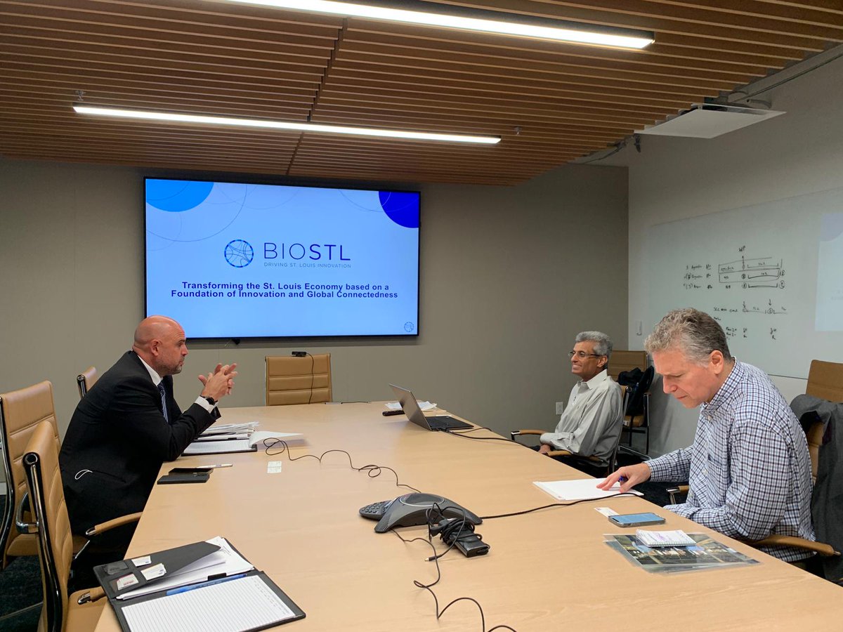 Thank you <a href="/DonnRubin/">Donn Rubin</a> and his team at <a href="/BioSTL/">BioSTL</a> for hosting Consul General <a href="/ElbazStarinsky/">Maor Elbaz-Starinsky</a> on our first visit to #Missouri &amp; highlighting the opportunities for collaboration between MO and Israel in #innovation, we can’t wait to get started!