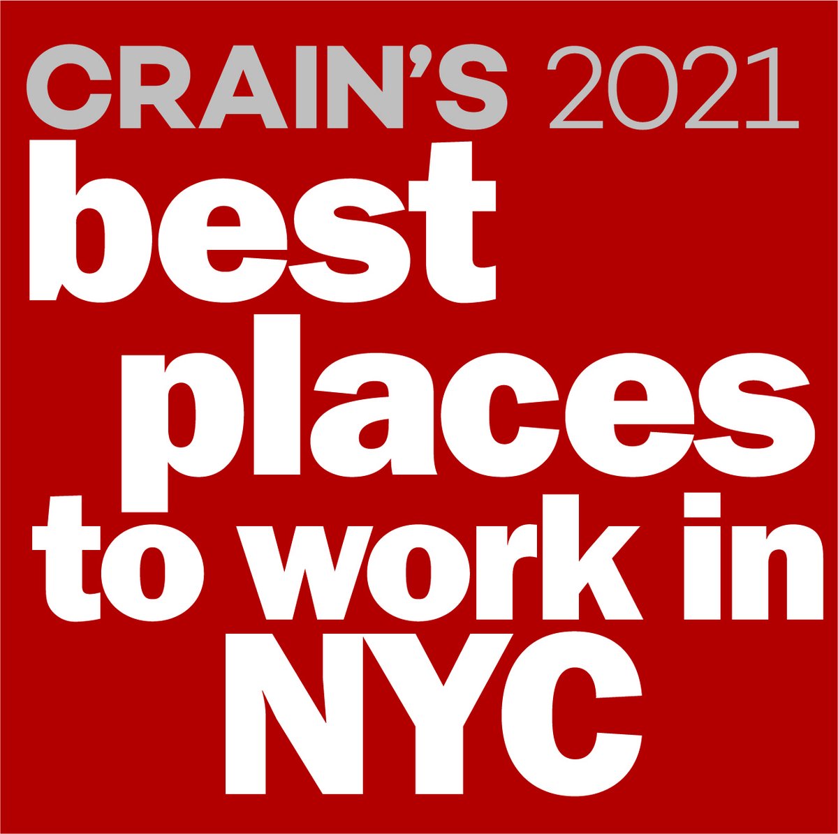 @ColumbiaCXP is proud to be recognized as one of @CrainsNewYork’s 100 Best Places to Work in New York City in 2021 for a second consecutive year.
 web.cvent.com/event/20feb304… 

#columbiapropertytrust #cxp #cre #CXPCommunity #newyorkoffice #newyorkcity #NYC #CXPCommunityNYC #CrainsNY