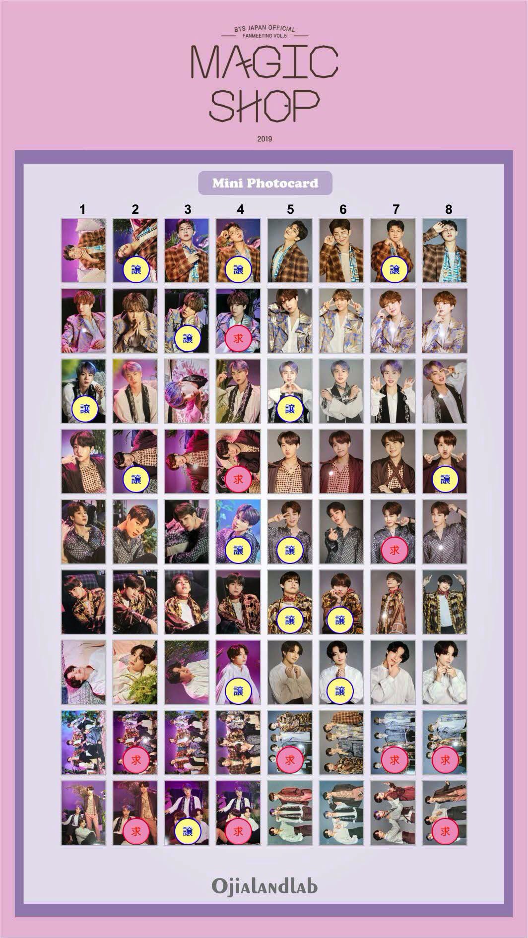 bts 5th magic Shop ミニフォト公式トレカSUGA ユンギ