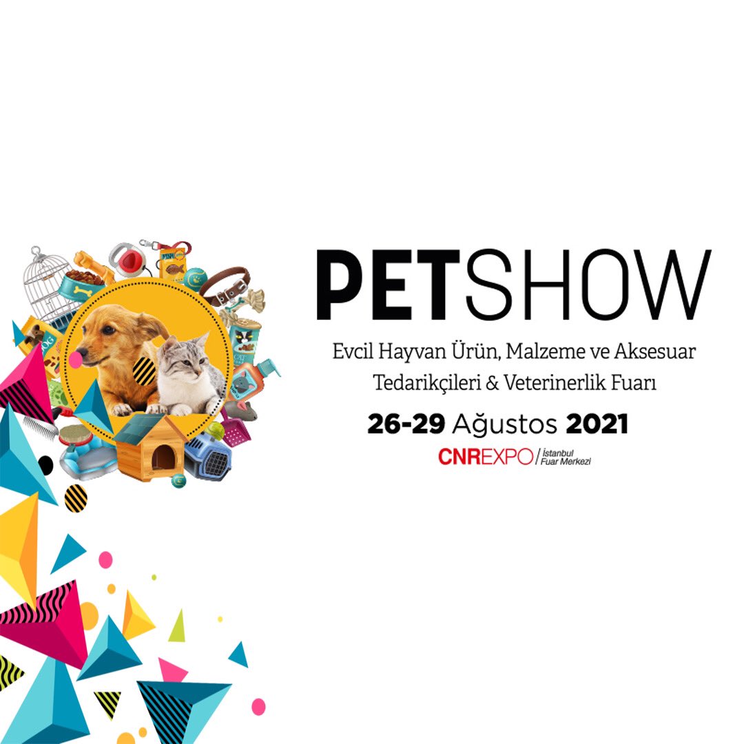 Pet Show, 26-29 Ağustos 2021 tarihleri arasında global ticaretin merkezi CNR Expo İstanbul Fuar Merkezi’nde organize edilecek.
