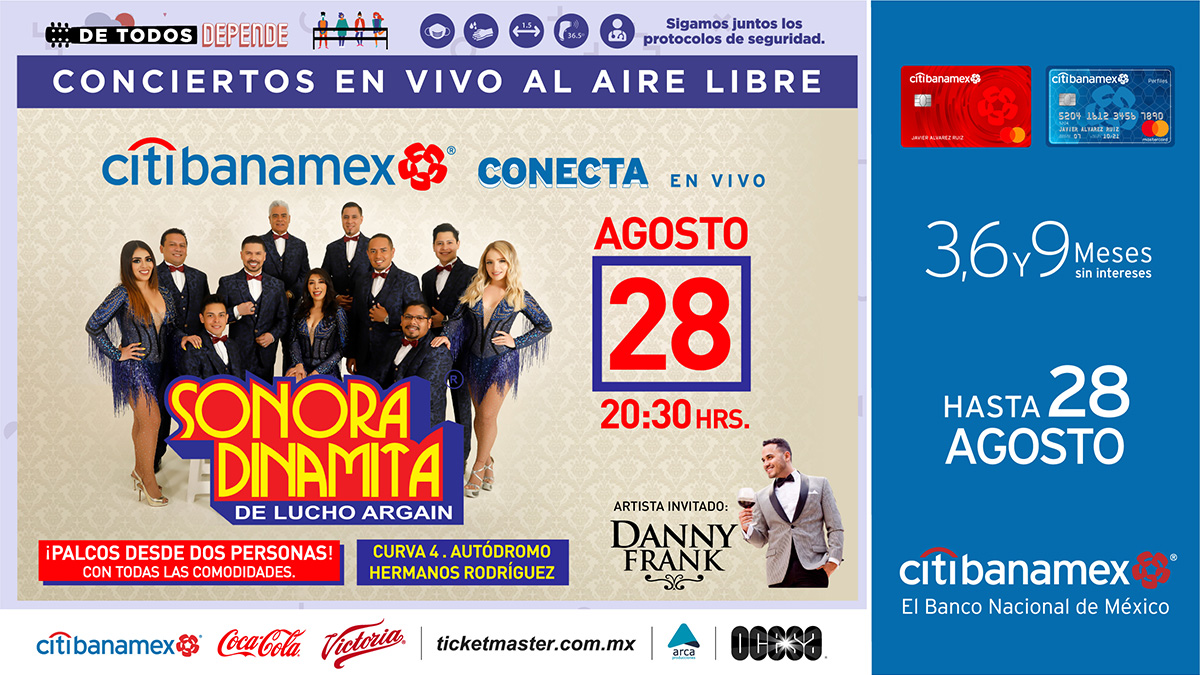 ocesa_total's tweet photo. ¡Este sábado cada vez se poner mejor! ❤ @DannyFrankMusic se une al gran show que La @sonoradinamita de Lucho argain nos tiene preparado en #CitibanamexConectaEnVivo. 😍

Adquiere tus boletos con precio especial aquí 👉 https://t.co/eZbJQiAPDp https://t.co/9VSEYIecMW