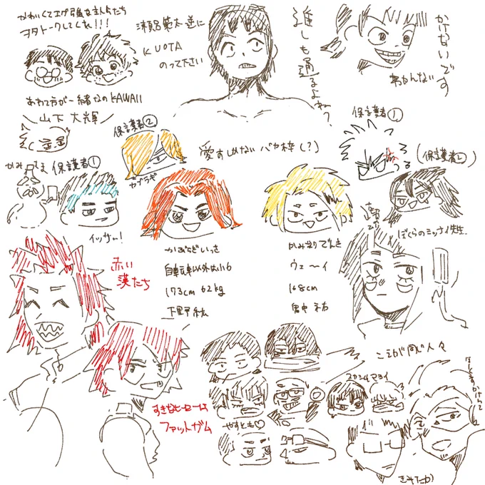 せりちゃんがカブとでんぴに可能性を感じてたからつい落書きが捗ってしまった。キャストめっちゃかぶってるよ。 