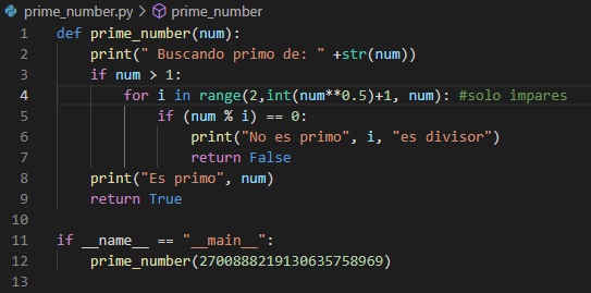 unkwn0wn's tweet photo. @cibernicola_es El tema esta en cómo recorres el bucle, dado que todo número par mayor que 2 no es primo, puedes eliminarlos del bucle y entonces no te tiras la vida recorriéndolo: https://t.co/Mi26YjguXx