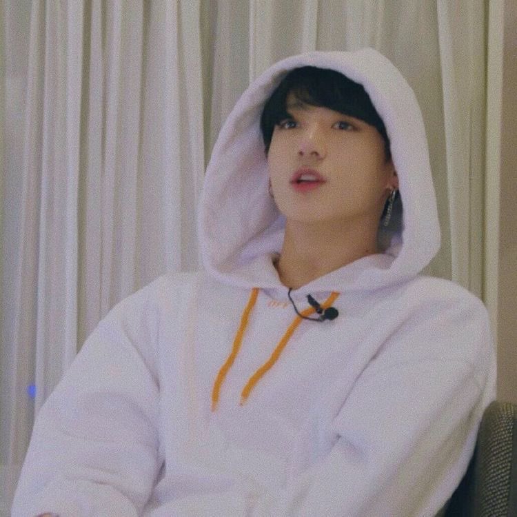more jungkook with white hoodie