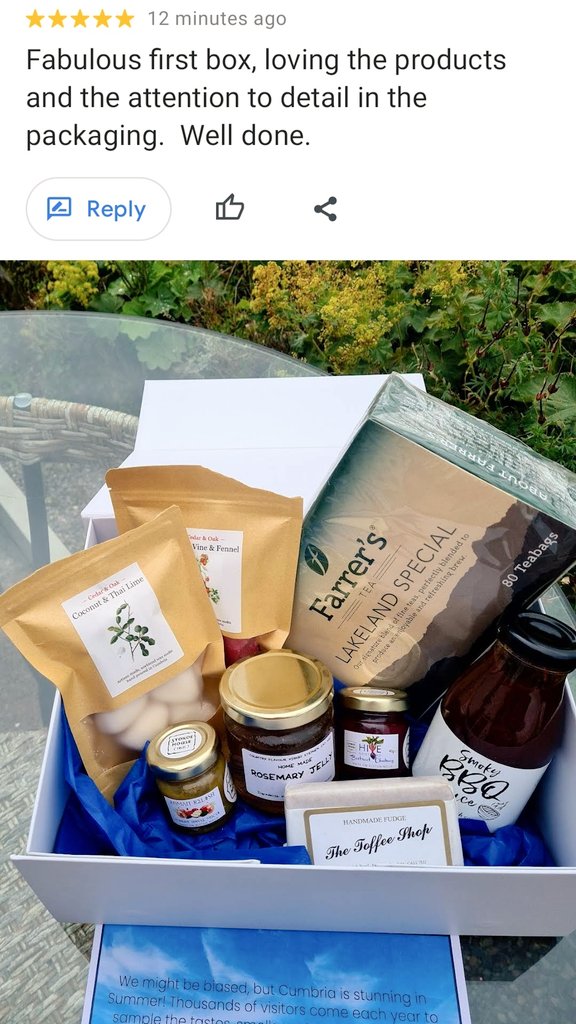 CumbriaBoxed's tweet photo. ⭐⭐⭐⭐⭐ Another 5 star review ❤❤ Don't miss out, subscribe today to get September's box https://t.co/ERiKtPqVuA https://t.co/SEra4avmy3