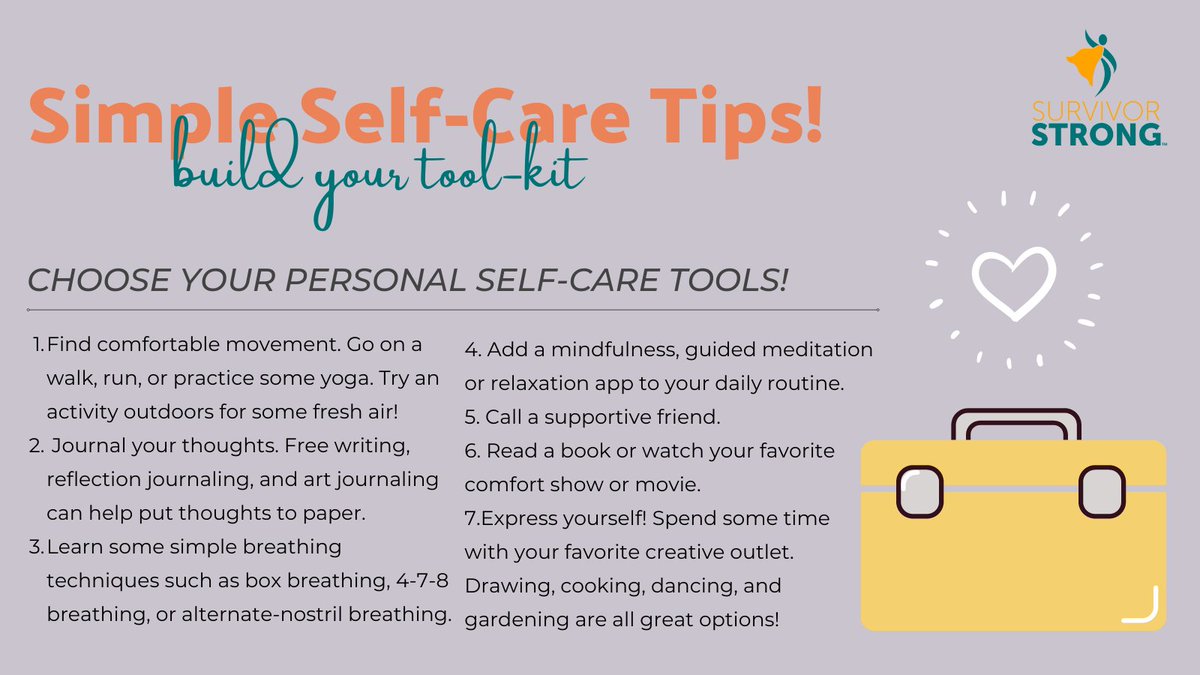 Building your tool-kit to promote self-care!
Having predetermined tools means you’ll know exactly where to turn when you feel you need help coping. 

Have you invested in community wellness? Donate + share!

paypal.com/donate/?hosted…