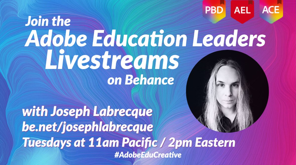 JosephLabrecque's tweet image. I&apos;ll be going live as a featured educator with @adobeforedu on @behance today at 11am Pacific. The topic is &quot;Animate Small Projects Workshop: PIII&quot;!

Join: behance.net/JosephLabrecqu…

#CreateEDU #AdobeEduCreative #LinkedInLearningInstructor