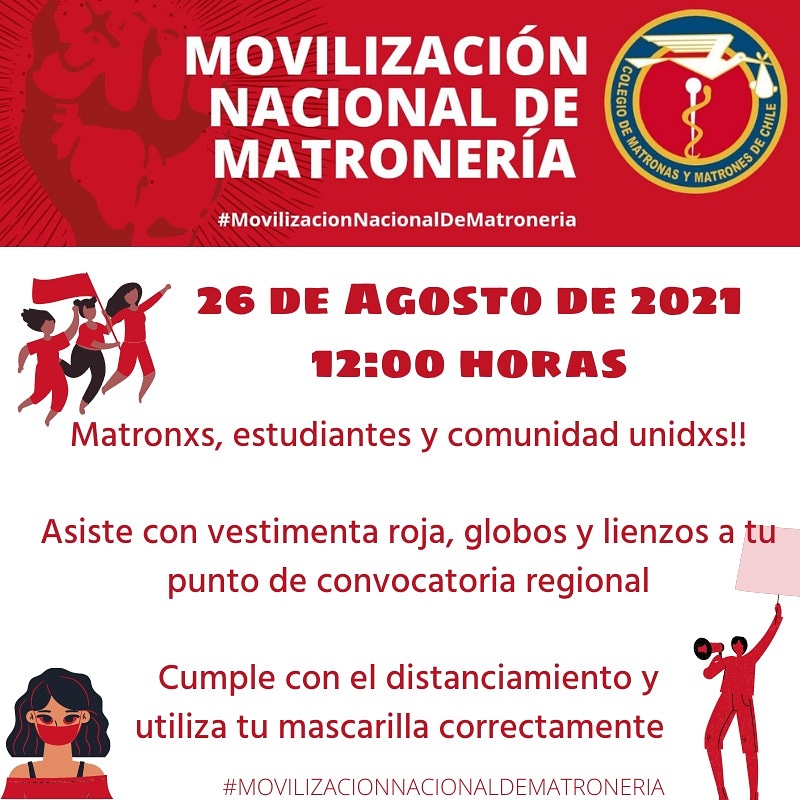 ChileMatrones's tweet photo. 🔴🔴🔴 ¡Se viene la marea roja!

💪✊ Coordina con tus colegas del Consejo Regional o con l@s de tu servicio, consultorio u hospital.

💃💃💃¡Este jueves tod@s a la calle de rojo!

#matroneria2021
#movilizacionnacionaldematroneria
#matronxsenalerta
#noalcodigosinelrojo https://t.co/GANeorGomv