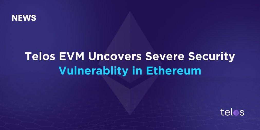 The Telos Foundation (@hellotelos) on Twitter photo While auditing #Telos EVM, <a href="/GuidoVranken/">Guido Vranken</a> of <a href="/sentnl_io/">Sentnl.io</a> uncovered and corrected a critical security vulnerability in the original <a href="/go_ethereum/">Go Ethereum</a> code!
Read More π telos.net/news/telos-evmβ¦
About Telos EVM π telos.net/evm
#CryptoNews #Ethereum $ETH $TLOS #Crypto While auditing #Telos EVM, <a href="/GuidoVranken/">Guido Vranken</a> of <a href="/sentnl_io/">Sentnl.io</a> uncovered and corrected a critical security vulnerability in the original <a href="/go_ethereum/">Go Ethereum</a> code!
Read More π telos.net/news/telos-evmβ¦
About Telos EVM π telos.net/evm
#CryptoNews #Ethereum $ETH $TLOS #Crypto