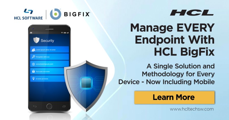 HCLBigfix's tweet image. #BigFix Mobile extends its #EndpointManagement Platform to mobile devices, providing modern management, visibility, automation, and remediation.
Explore more about this new capability: lnkd.in/ewuTK2H