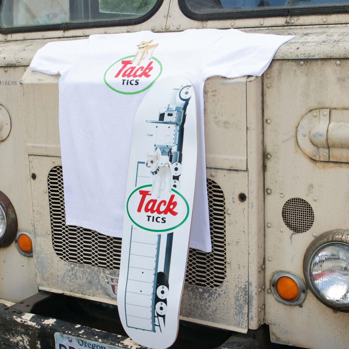 Big trucks, small dogs. Check out the new Long Haul deck and ChiChi Trucker tees. 
tactics.com/tactics/long-h…