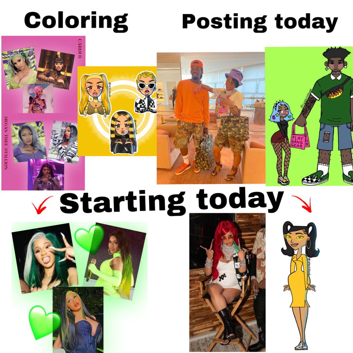 Cardiisshook's tweet photo. Here’s an update for my upcoming posts! The WAP drawings are coming out great, you guys are gonna love them 🥰 stay tuned! https://t.co/KIlCVFjzvM