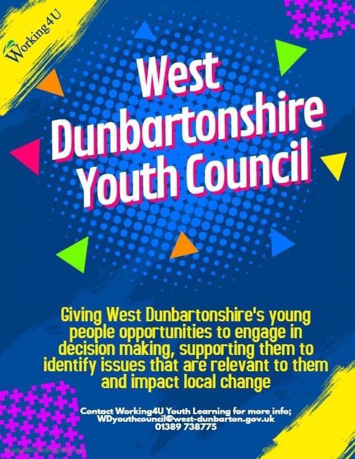 Attention local young people‼️🤩📢
Applications to join WDYC are open🤗 
Aged 12- 25? Live, work or study in West Dunbartonshire? Passionate about creating local change? If this sounds like you please see our recruitment form below:

surveymonkey.co.uk/r/7YM62TX