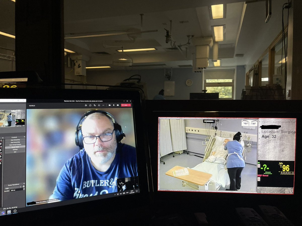 The tech in our <a href="/trentsimulation/">Trent Simulation</a> suite is just brilliant 🤩 

If you told us 2yrs ago that we can assess an A-E OSCE and control the manikin remotely, we would never have believed you. Yet, here we are, doing just that!

Thank you <a href="/trentsimulation/">Trent Simulation</a> team for hosting our ACS OSCE 🙌🏼
