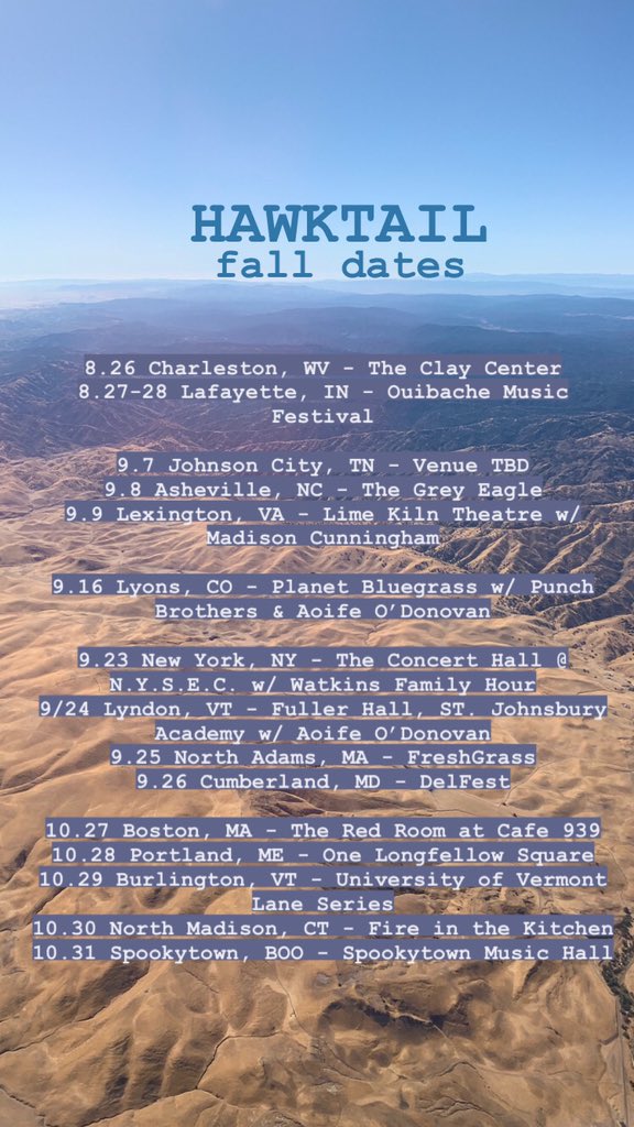 Fall Tour! All shows on sale now!