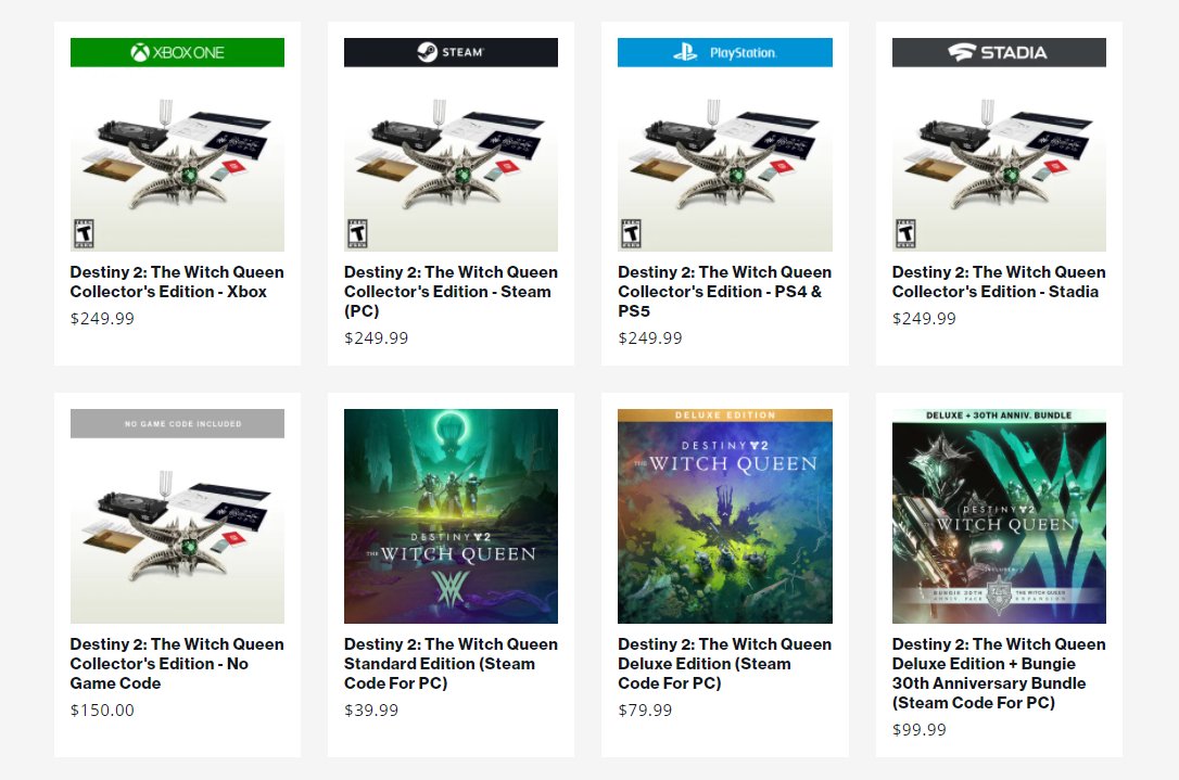 Wario64 on Twitter "Destiny 2 The Witch Queen Collector's Edition up