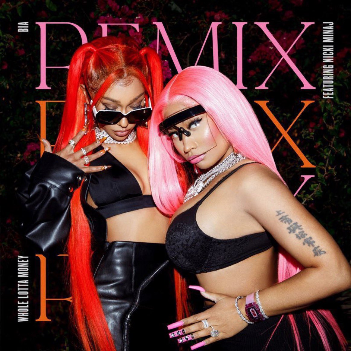 Nicki Minaj Promotes 'Whole Lotta Money' Remix Wearing Louis Vuitton Look  Including Monogram Leather Bomber Jacket and Mini Monogram Handbag –  Fashion Bomb Daily