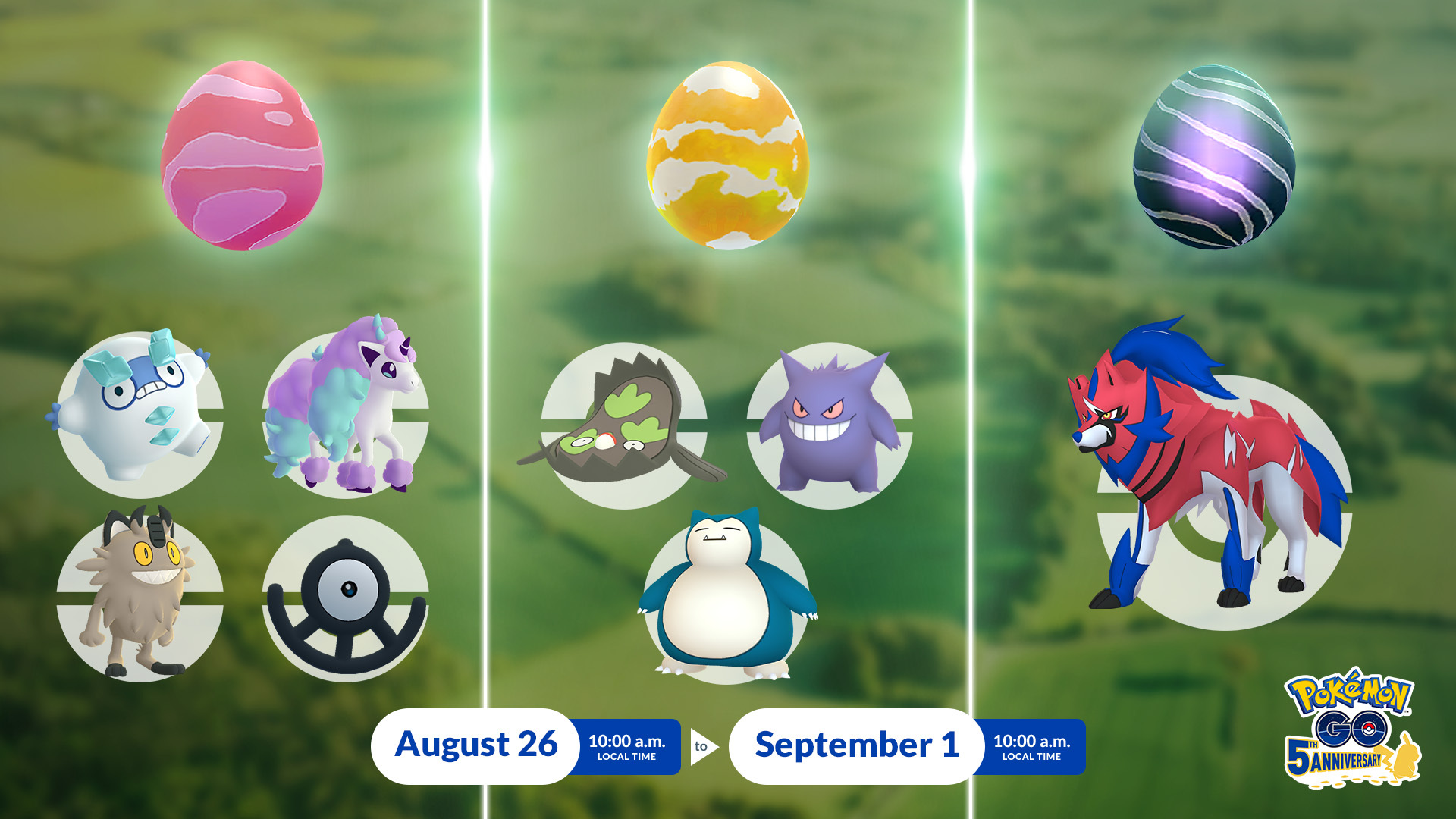 Pokémon GO BR - Lembrem-se, Treinadores! Diferentes Pokémon Lendários  aparecerão em cada uma das quatro horas temáticas que estarão em rotação no  dia 2 do #PokemonGOFest2021! Vejam aqui o que aparecerá durante