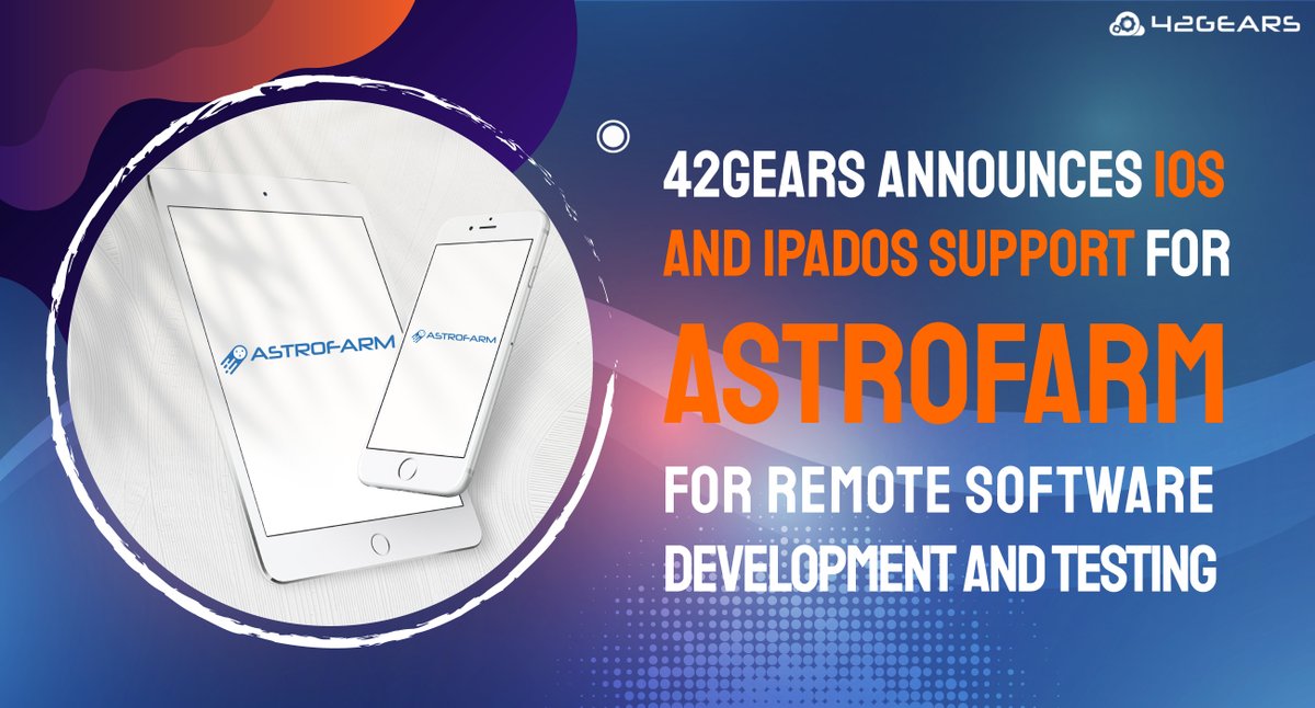 42gears's tweet image. DevOps team rejoice! AstroFarm now supports iOS and iPadOS devices. Read the press release for more details.
bit.ly/3zgxAqP
#iOS #PrivateDeviceFarm #RealDeviceTesting #PrivateMobileAppTestingPlatform #AstroFarm #42Gears