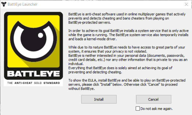 Tom Warren On Twitter Destiny 2 Battleye Prompt Is Here And Bungie Is Warning That There Might Be A Reduction In Frame Rates And Performance After Update 330 Boot Time Of Destiny
