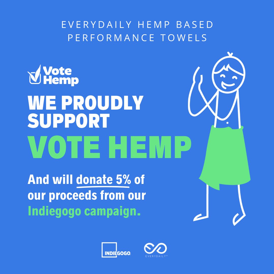 BeEveryDaily's tweet image. We donate 5% of our fundraising to Vote Hemp, a well-recognized non-profit organization, advocating for policies to ensure the long term success of the hemp industry for farmers and hemp businesses. We look forward to supporting their efforts. Back us now: indiegogo.com/projects/every…