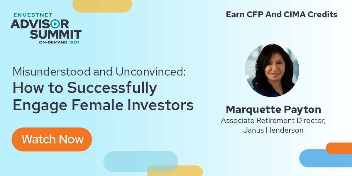 Envestnet Advisor Summit (@envsummit) on Twitter photo By 2030, women may control up to 2/3 of the nation’s wealth. Are you prepared to engage and retain these investors as clients? Watch our video to learn more about women’s unique financial challenges, and earn CFP and CIMA credits. #ENVSummit bit.ly/2TxFMDb By 2030, women may control up to 2/3 of the nation’s wealth. Are you prepared to engage and retain these investors as clients? Watch our video to learn more about women’s unique financial challenges, and earn CFP and CIMA credits. #ENVSummit bit.ly/2TxFMDb