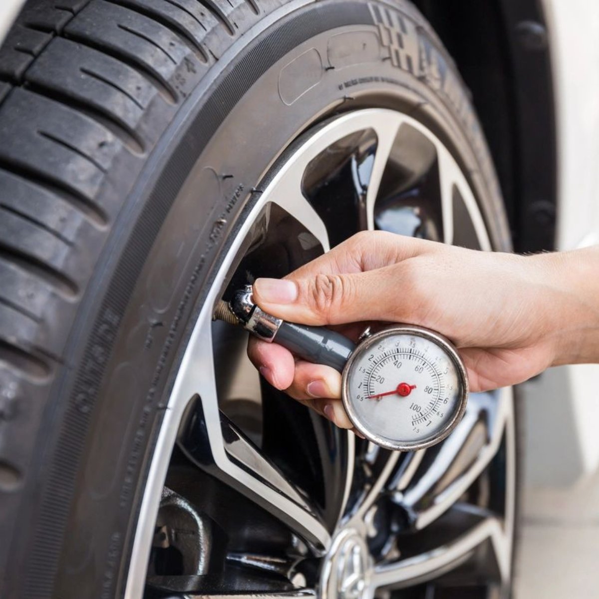 Adding some safety tools to keep in your vehicle? Be sure to add a tire gauge to the mix! Check your pressure at least once a month to reduce the risk of a flat tire or blowout. #TireTips #TireExpert