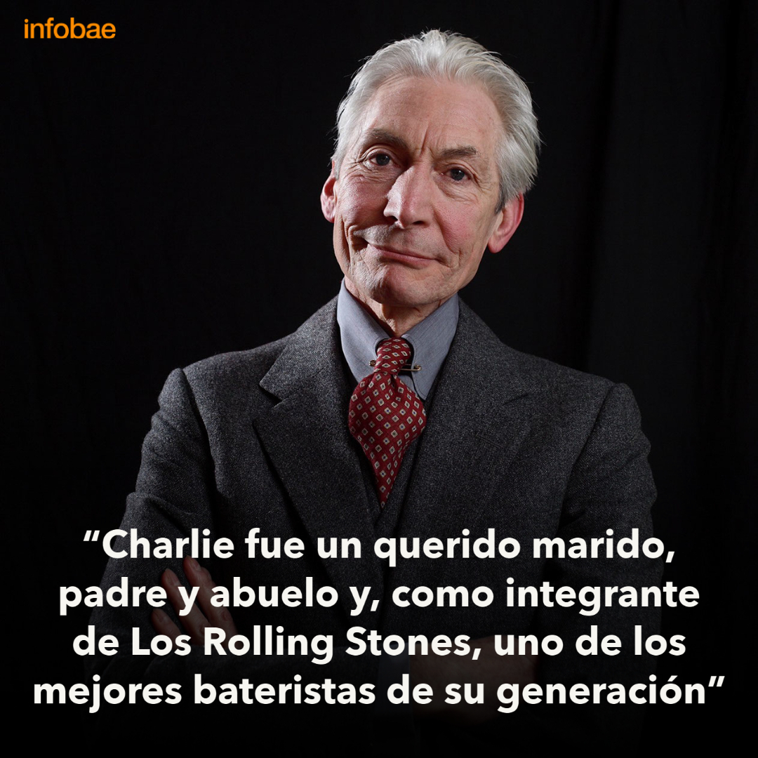 infobae's tweet photo. El comunicado de los Rolling Stones sobre la muerte de Charlie Watts https://t.co/dycdrjVhYx https://t.co/jnahVZRQLL