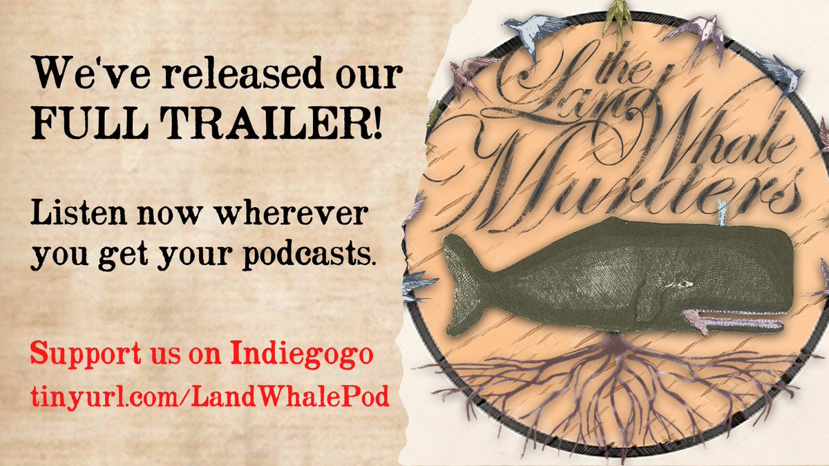 Hey there dahling! The full trailer (6 minutes!) for Land Whale has dropped on their feed! Subscribe now! And support the final week of the Indiegogo tinyurl.com/LandWhalePod tinyurl.com/LandWhalePod