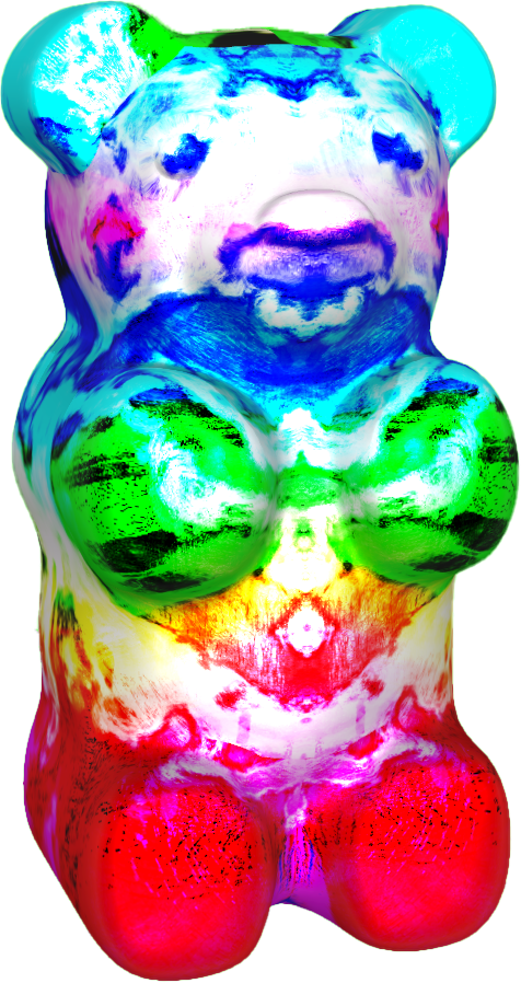 GummyLSD's tweet photo. Blended Trip Gummy Bear #033 was made by 
@SearcherSunset by blending Rorschach Trip Gummy Bear #021 and Rainbow Trip Gummy Bear #021

For more blended bear info, check my pinned tweet or https://t.co/IEsVhzSjaJ

#opensea #lsdgummybears #rainbow #rorschach #blendable #nft #nftart https://t.co/cMZ22mck6k