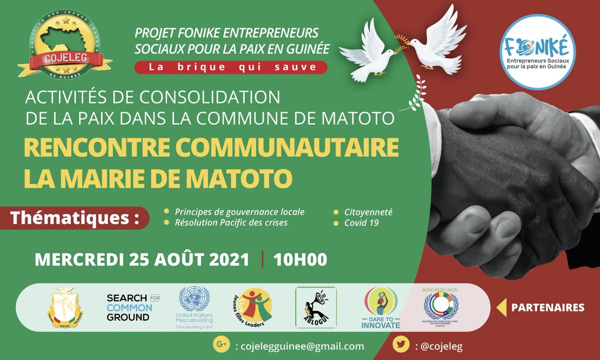 Cojeleg's tweet photo. Docteur Danssa Kourouma conférencier sur les  Thèmes : 
* principes de gouvernance locale.
* Résolution Pacifique des crises.
* Citoyenneté
* Covid 
@kdans 
@ablogui @anss_guinee @CommerceGovGn @espacefm_gn  @gnbambo @GouvGN @SFCG_EU @SARANADIABY @SambaGassamaG @DiabyIbrahim22 https://t.co/qdNfF9TG3s