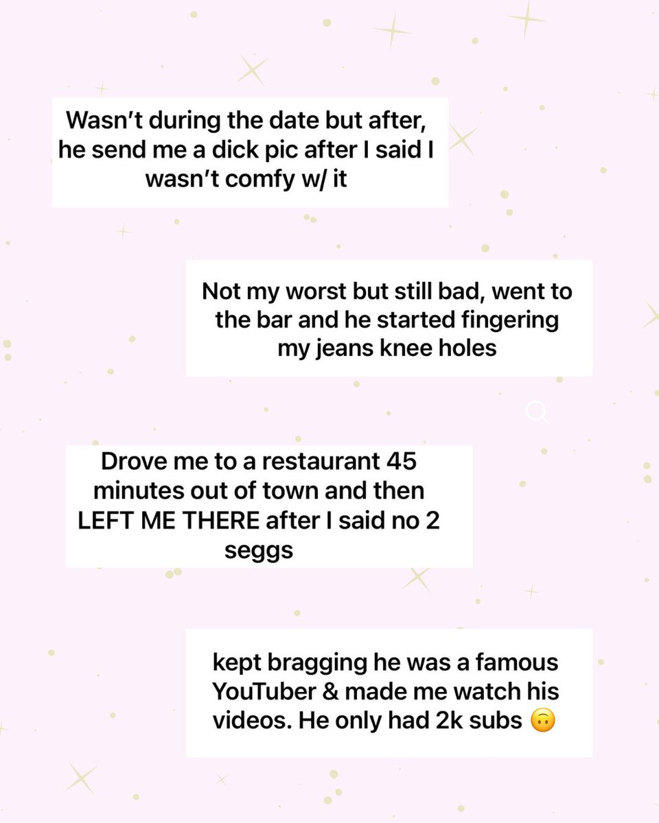 LovabilityInc's tweet photo. We asked and you babes answered 💭
➡️ Let's just say that it looks like you have all had a handful of BAD first dates and plenty of encounters with f*ckboys.
#lovability #worstdate #datestory #worstdatestory #nightmaredate #answer #boyfriend #relationship #dating https://t.co/z5f4EkihXQ