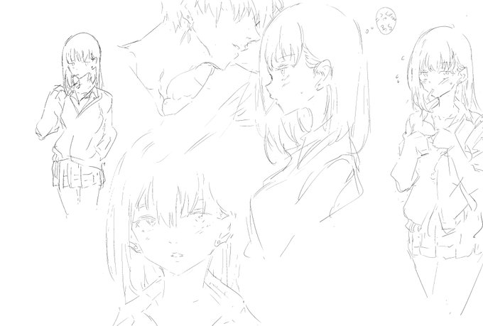 なんとなく描いた憧れの先輩にすぐ照れ照れするギャルjkちゃん
可愛いので次の話に採用かも🤔 