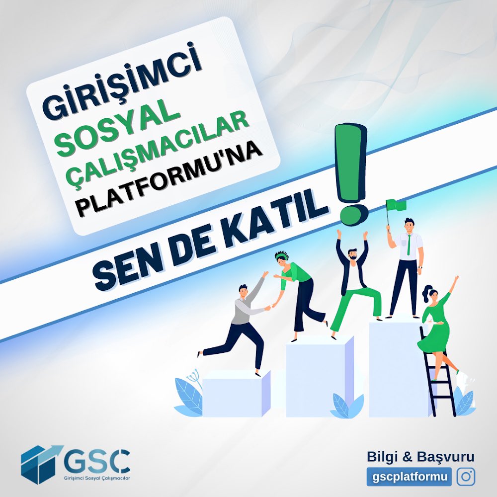 gscplatformu's tweet photo. Girişimci Sosyal Çalışmacılar Platformu'na Sen De Katıl!

🔹Kimler Katılabilir?
Sosyal Hizmet Bölümü; öğrencileri, mezunları ve akademisyenleri.

🔹Detaylı bilgiye ve başvuru formuna aşağıdaki linkten ulaşabilirsiniz.

https://t.co/PNvaO3sKZZ https://t.co/5oixOXm1KD